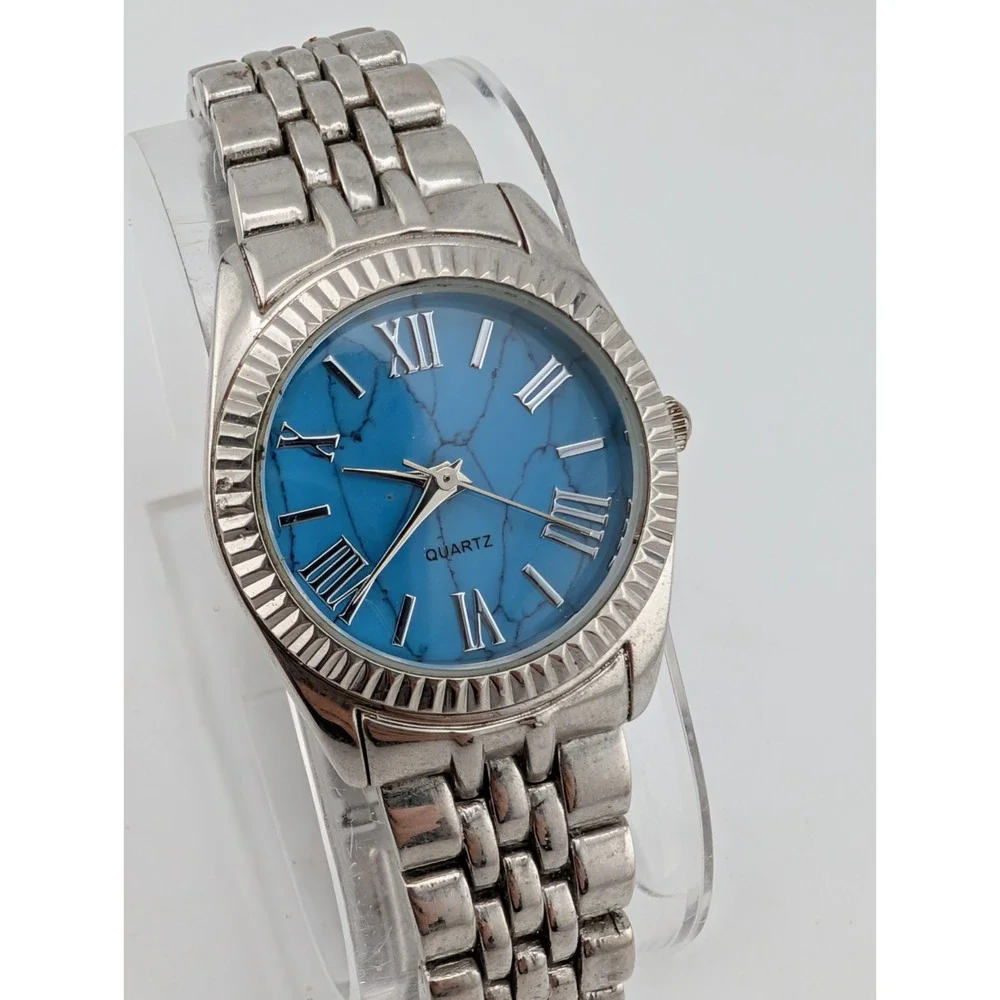 Women's Quartz Watch 28mm Case Faux Marble Dial 7.25